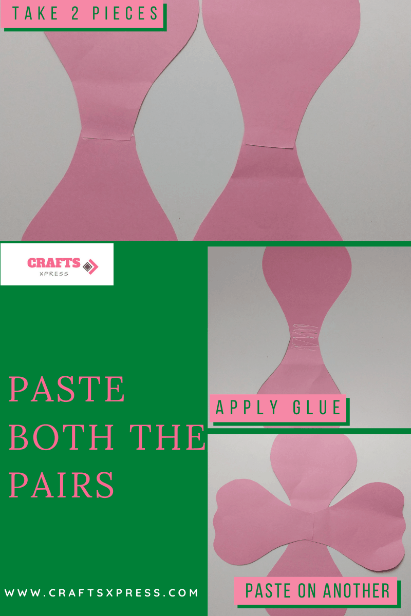 Paste both the pairs of petals 