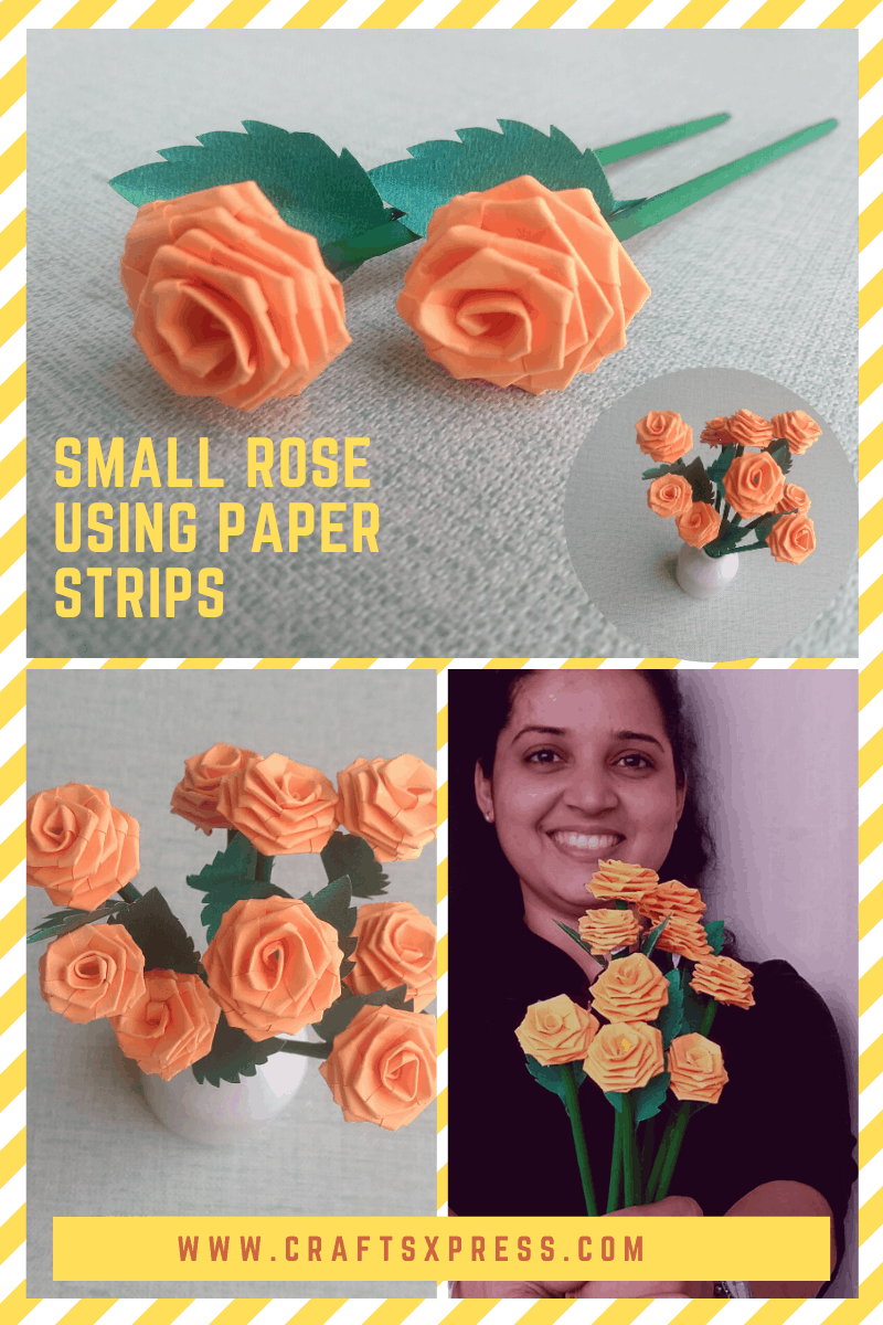 How to make small rose using paper strips