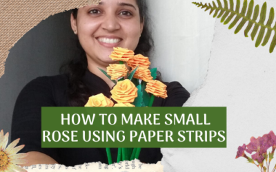 How To Make Small Rose Using Paper Strips ?