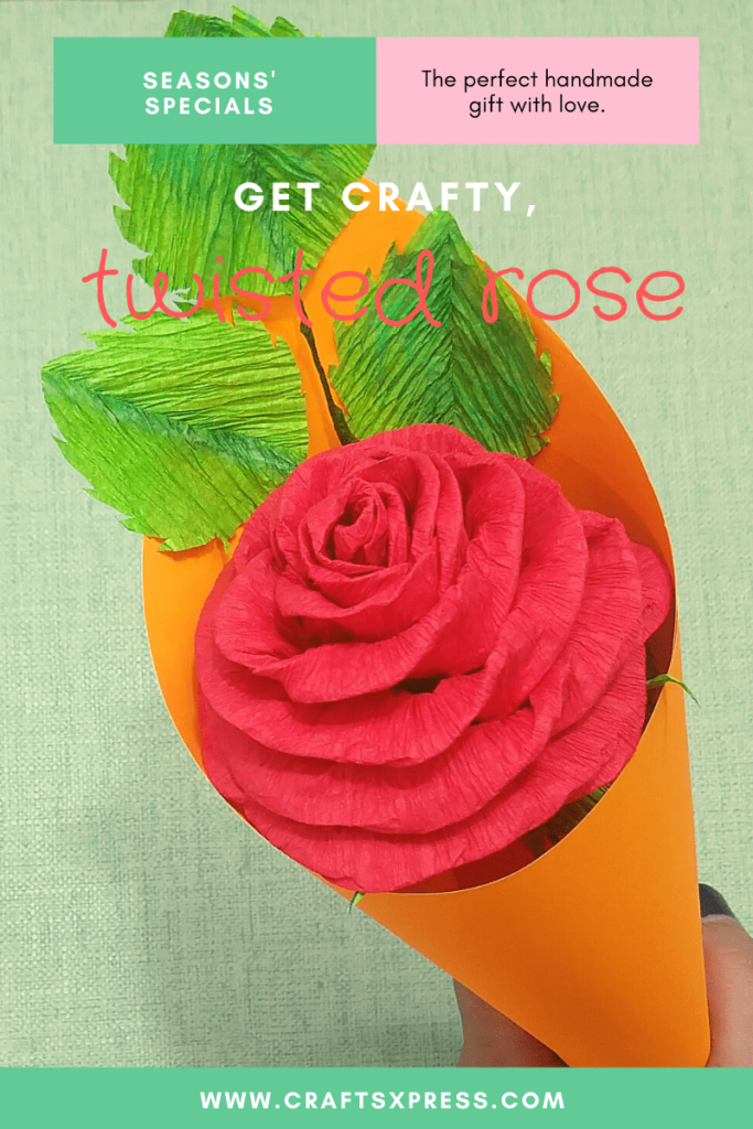 How to make a paper rose with twisting method